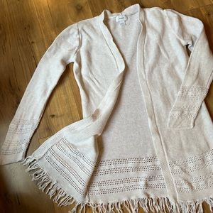 Old Navy. Girls Youth XL (14). Ivory cardigan.